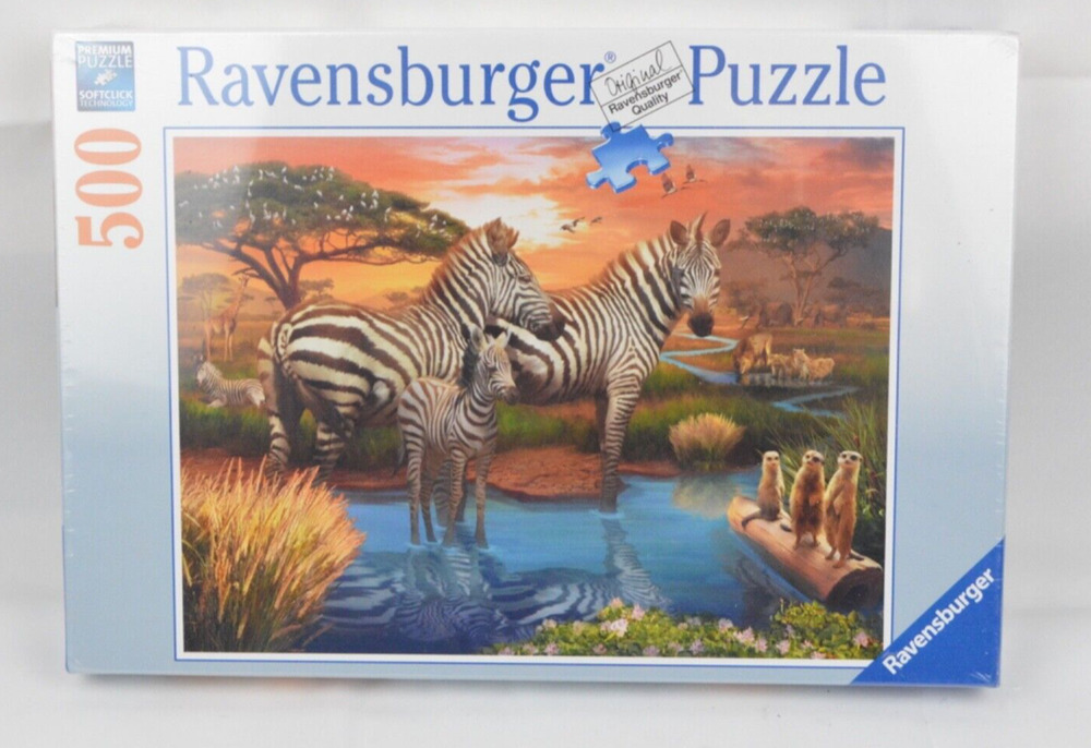 Ravensburger Jigsaw Puzzle Zebras At The Waterhole 500-Piece 2023